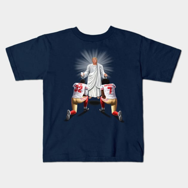 You Will Stand for me I'm God. Kids T-Shirt by steveashillustration1971